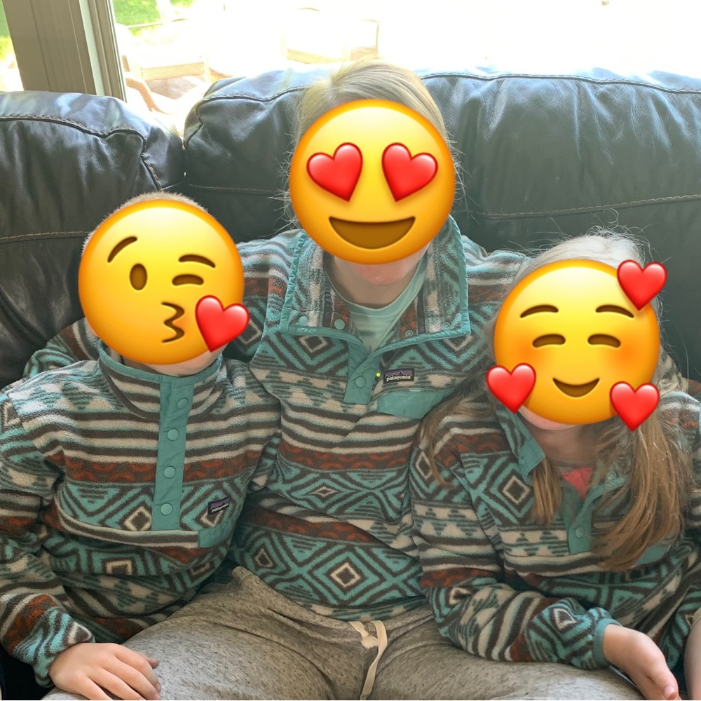 Mom and me matching Patagonia family set. Size S women, 7-8, 10. Tribal print